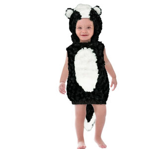 NEW Baby Celebrate! Skunk Halloween Costume One Size Black White